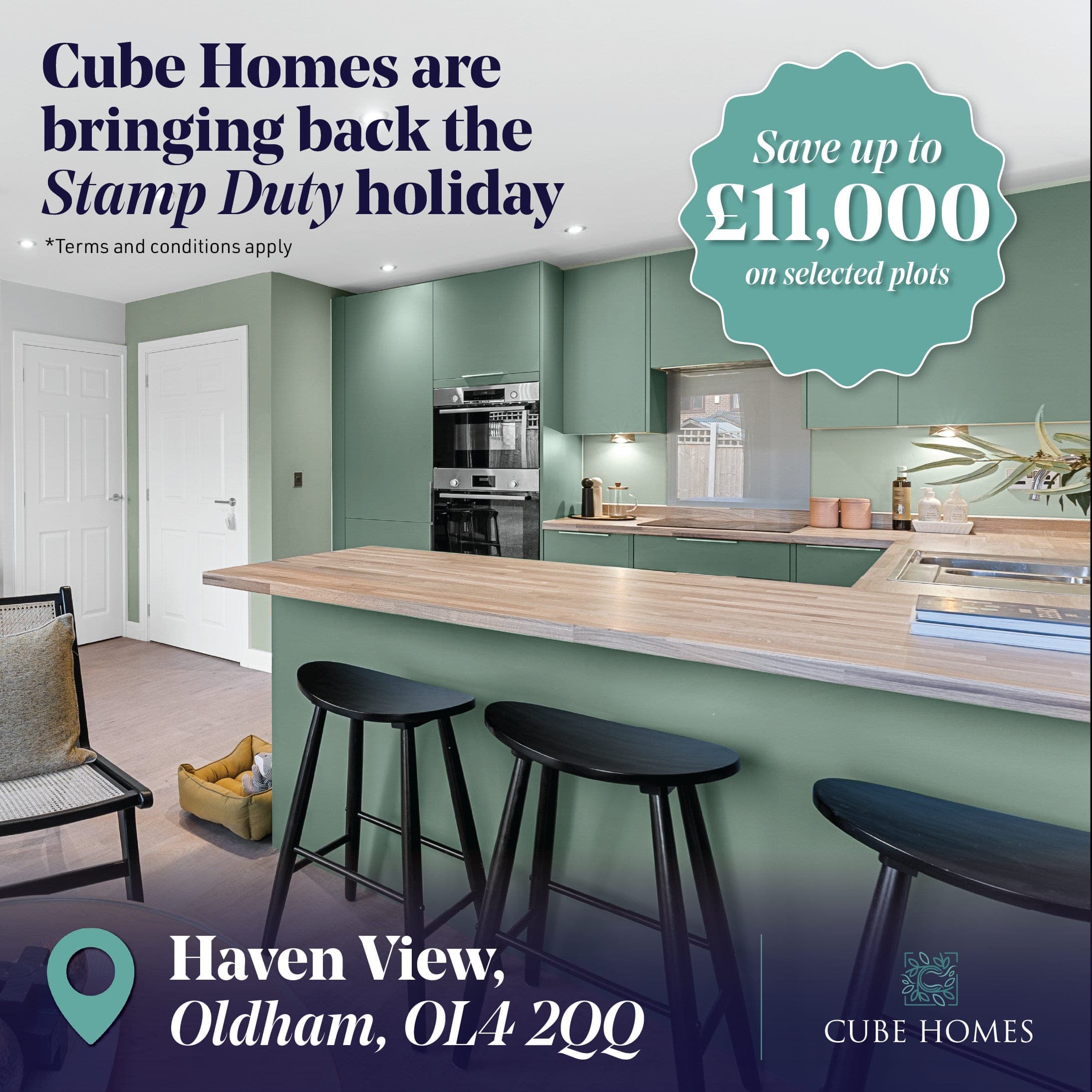 Social ad: Cube Homes are bringing back the Stamp Duty holiday — save up to £11,000